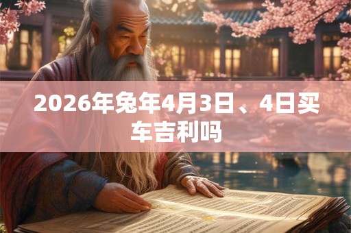 2026年兔年4月3日、4日买车吉利吗 2026年兔年4月3日、4日买车吉利吗