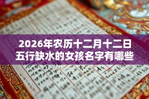 2026年农历十二月十二日五行缺水的女孩名字有哪些？