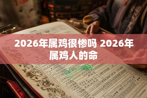 2026年属鸡很惨吗 2026年属鸡人的命