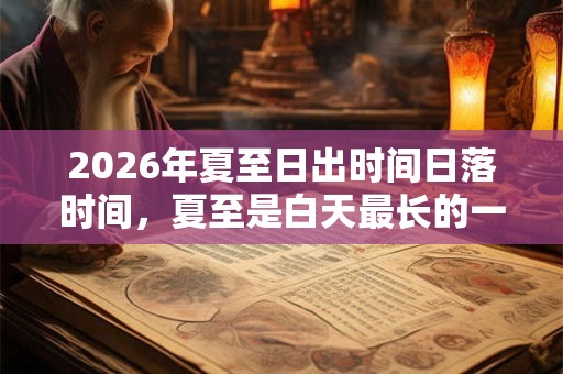 2026年夏至日出时间日落时间,夏至是白天最长的一天吗? 2026年夏至日出时间日落时间,夏至是白天最长的一天吗?