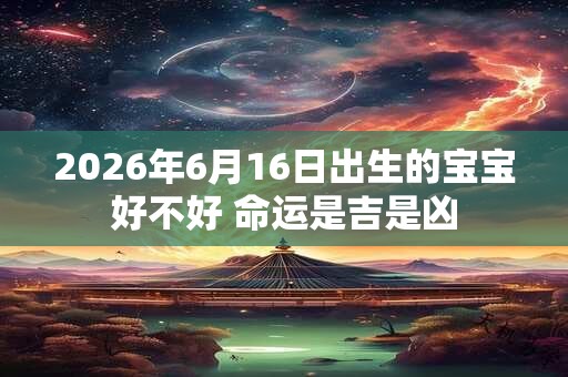 2026年6月16日出生的宝宝好不好 命运是吉是凶 2026年6月16日出生的宝宝好不好 命运是吉是凶