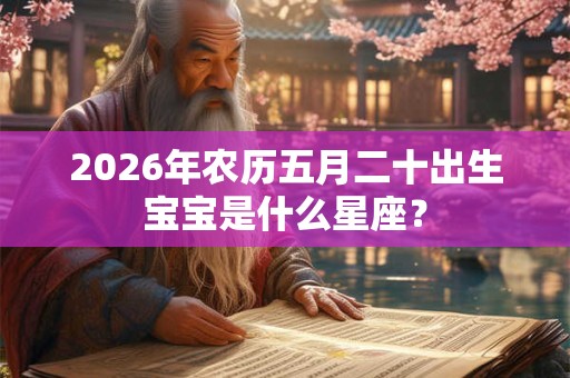 2026年农历五月二十出生宝宝是什么星座? 2026年农历五月二十出生宝宝是什么星座?
