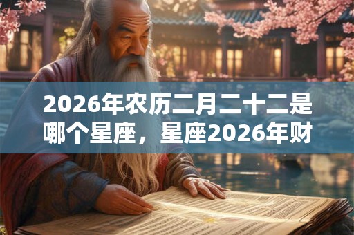 2026年农历二月二十二是哪个星座，星座2026年财运