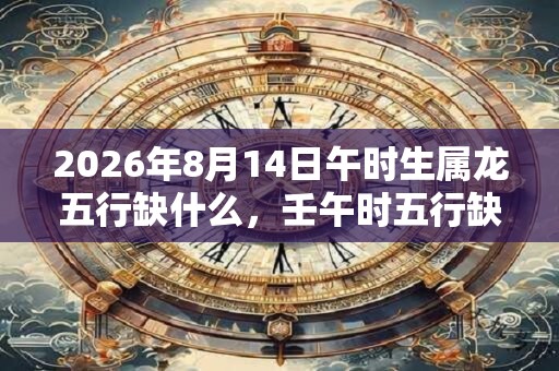 2026年8月14日午时生属龙五行缺什么,壬午时五行缺什么 2026年8月14日午时生属龙五行缺什么,壬午时五行缺什么