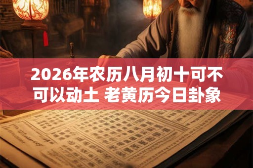 2026年农历八月初十可不可以动土 老黄历今日卦象
