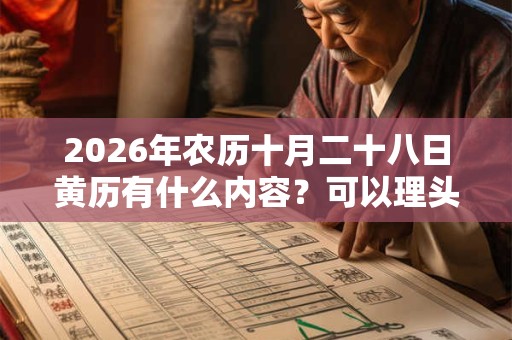 2026年农历十月二十八日黄历有什么内容？可以理头发吗？
