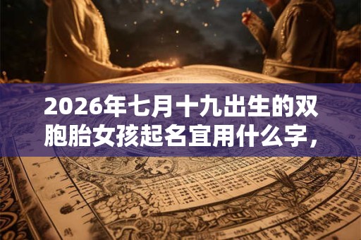 2026年七月十九出生的双胞胎女孩起名宜用什么字，五行属什么