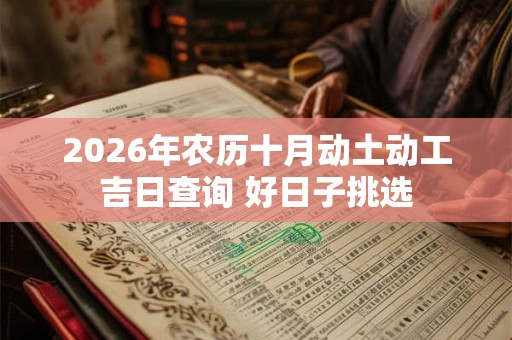 2026年农历十月动土动工吉日查询 好日子挑选