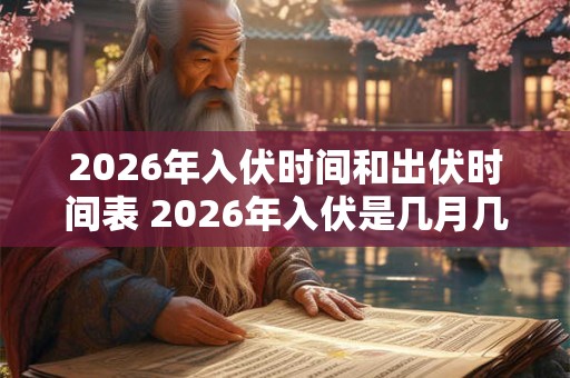 2026年入伏时间和出伏时间表 2026年入伏是几月几号