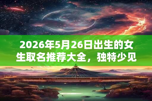 2026年5月26日出生的女生取名推荐大全,独特少见的女孩名字 2026年5月26日出生的女生取名推荐大全,独特少见的女孩名字
