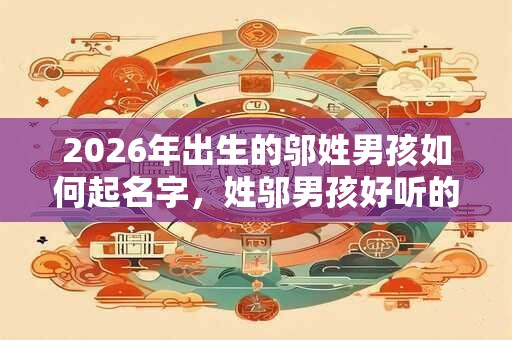 2026年出生的邬姓男孩如何起名字，姓邬男孩好听的名字