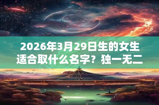 2026年3月29日生的女生适合取什么名字？独一无二的女孩名字推荐