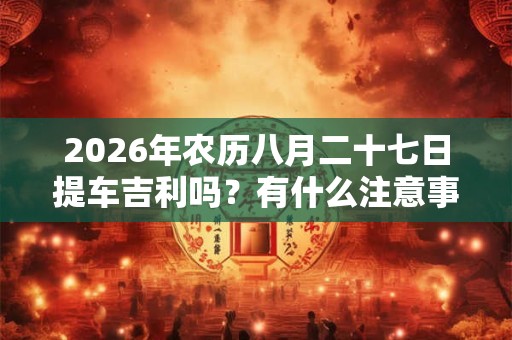 2026年农历八月二十七日提车吉利吗?有什么注意事项? 2026年农历八月二十七日提车吉利吗?有什么注意事项?
