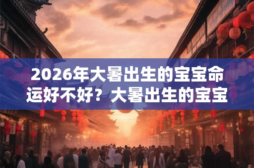 2026年大暑出生的宝宝命运好不好?大暑出生的宝宝性格如何? 2026年大暑出生的宝宝命运好不好?大暑出生的宝宝性格如何?