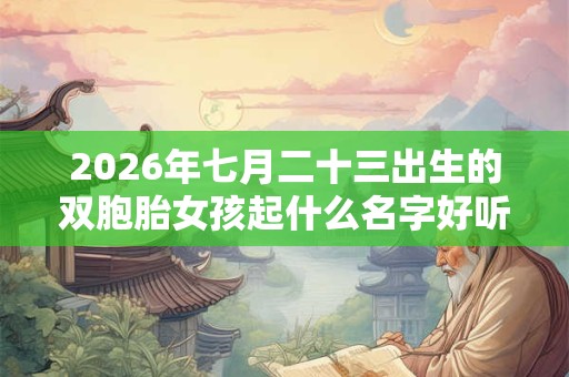 2026年七月二十三出生的双胞胎女孩起什么名字好听,五行属什么 2026年七月二十三出生的双胞胎女孩起什么名字好听,五行属什么
