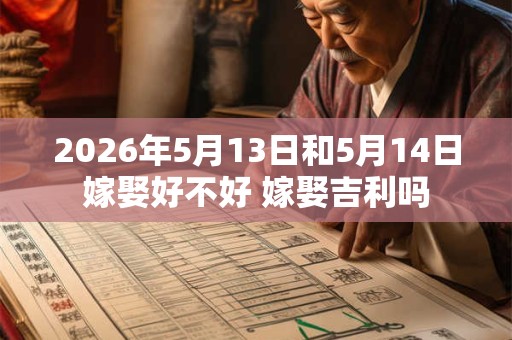 2026年5月13日和5月14日嫁娶好不好 嫁娶吉利吗