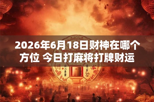 2026年6月18日财神在哪个方位 今日打麻将打牌财运方位！