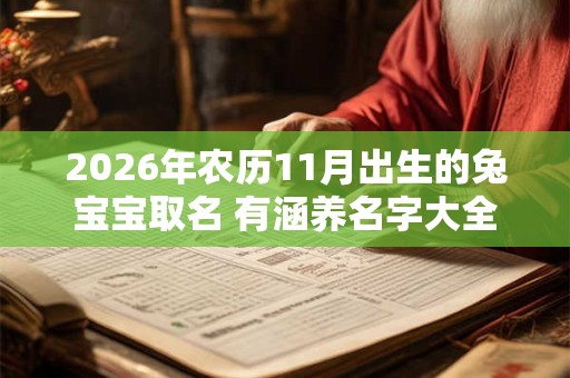 2026年农历11月出生的兔宝宝取名 有涵养名字大全