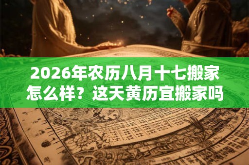2026年农历八月十七搬家怎么样？这天黄历宜搬家吗？