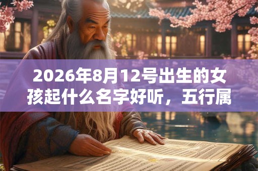 2026年8月12号出生的女孩起什么名字好听，五行属什么
