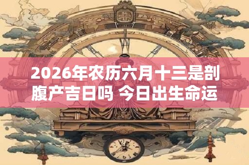 2026年农历六月十三是剖腹产吉日吗 今日出生命运