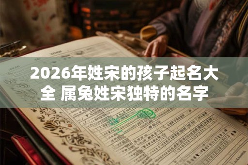 2026年姓宋的孩子起名大全 属兔姓宋独特的名字 2026年姓宋的孩子起名大全 属兔姓宋独特的名字
