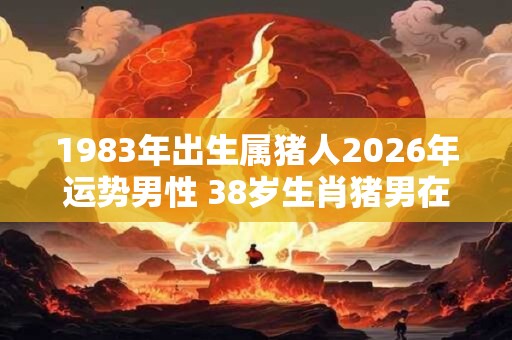 1983年出生属猪人2026年运势男性 38岁生肖猪男在2026年运气如何