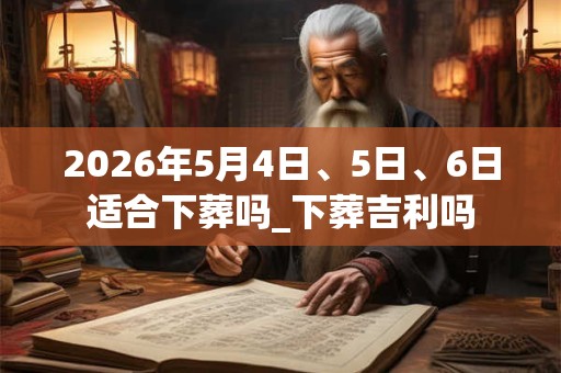 2026年5月4日、5日、6日适合下葬吗_下葬吉利吗