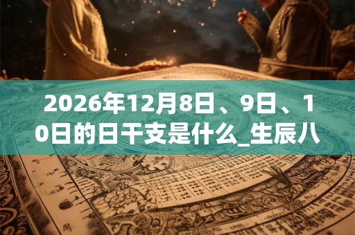 2026年12月8日、9日、10日的日干支是什么_生辰八字