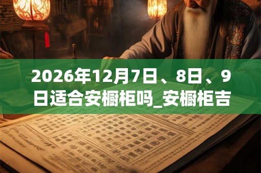 2026年12月7日、8日、9日适合安橱柜吗_安橱柜吉利吗