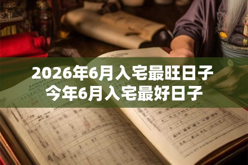 2026年6月入宅最旺日子 今年6月入宅最好日子 2026年6月入宅最旺日子 今年6月入宅最好日子