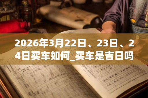 2026年3月22日、23日、24日买车如何_买车是吉日吗