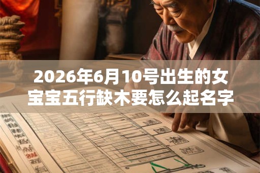 2026年6月10号出生的女宝宝五行缺木要怎么起名字