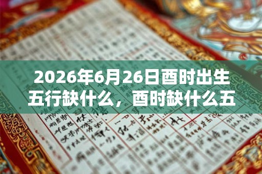 2026年6月26日酉时出生五行缺什么，酉时缺什么五行