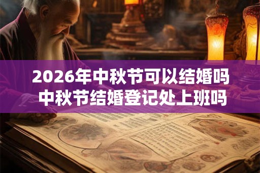 2026年中秋节可以结婚吗 中秋节结婚登记处上班吗