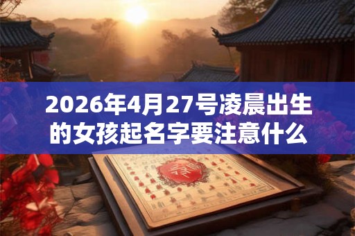 2026年4月27号凌晨出生的女孩起名字要注意什么
