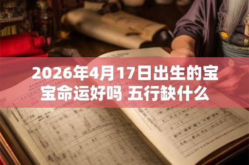 2026年4月17日出生的宝宝命运好吗 五行缺什么 2026年4月17日出生的宝宝命运好吗 五行缺什么