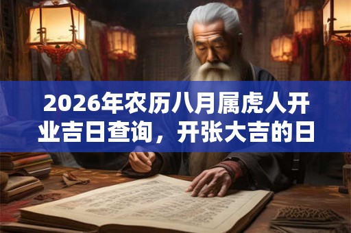 2026年农历八月属虎人开业吉日查询，开张大吉的日子