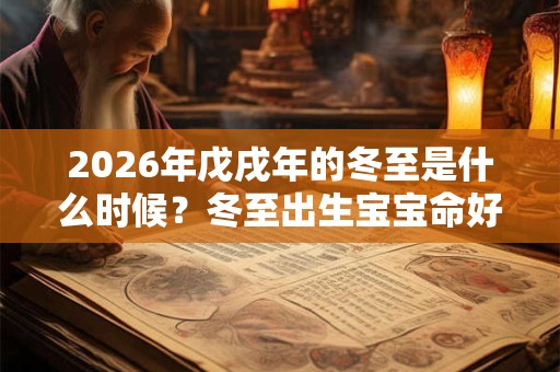 2026年戊戌年的冬至是什么时候？冬至出生宝宝命好不好？