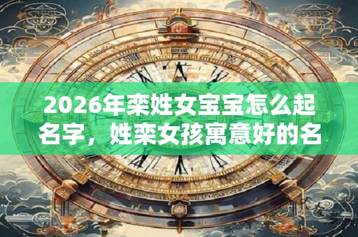 2026年栾姓女宝宝怎么起名字,姓栾女孩寓意好的名字 2026年栾姓女宝宝怎么起名字,姓栾女孩寓意好的名字