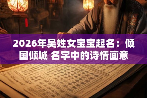 2026年吴姓女宝宝起名:倾国倾城 名字中的诗情画意 2026年吴姓女宝宝起名:倾国倾城 名字中的诗情画意