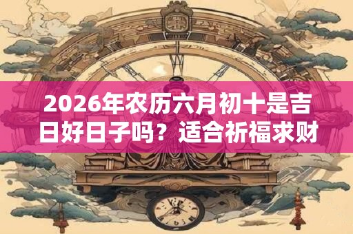 2026年农历六月初十是吉日好日子吗?适合祈福求财吗? 2026年农历六月初十是吉日好日子吗?适合祈福求财吗?