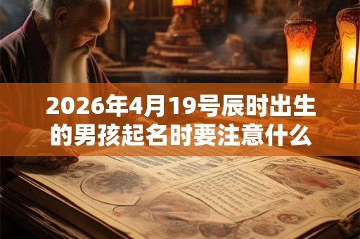 2026年4月19号辰时出生的男孩起名时要注意什么 2026年4月19号辰时出生的男孩起名时要注意什么