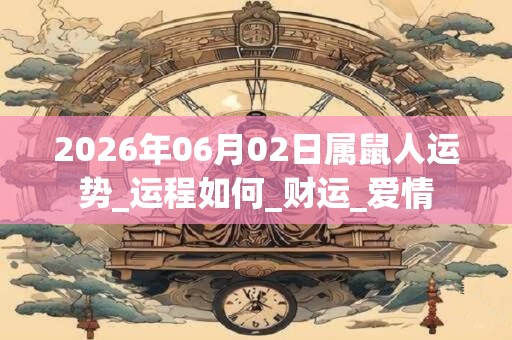 2026年06月02日属鼠人运势_运程如何_财运_爱情