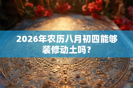 2026年农历八月初四能够装修动土吗? 2026年农历八月初四能够装修动土吗?