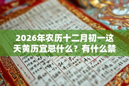 2026年农历十二月初一这天黄历宜忌什么？有什么禁忌？