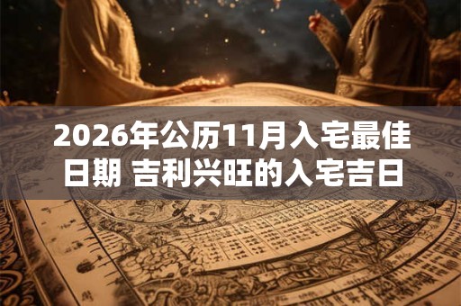 2026年公历11月入宅最佳日期 吉利兴旺的入宅吉日