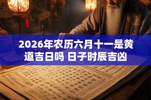 2026年农历六月十一是黄道吉日吗 日子时辰吉凶 2026年农历六月十一是黄道吉日吗 日子时辰吉凶