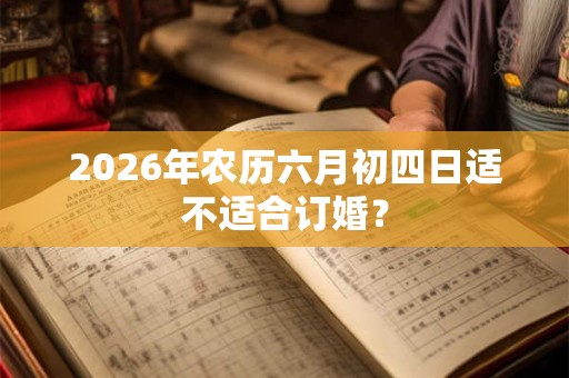 2026年农历六月初四日适不适合订婚？