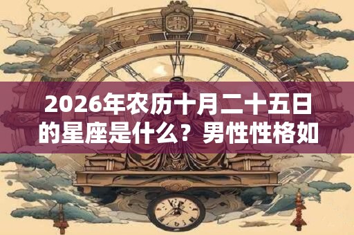 2026年农历十月二十五日的星座是什么？男性性格如何？